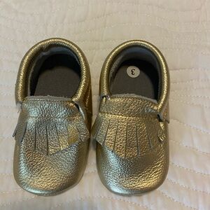 Gold Baby Moccasins